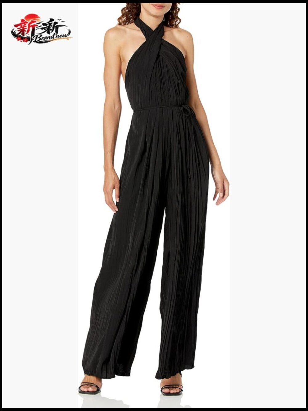 Floor Length Jumpsuit with Long Sleeves and Button Closure